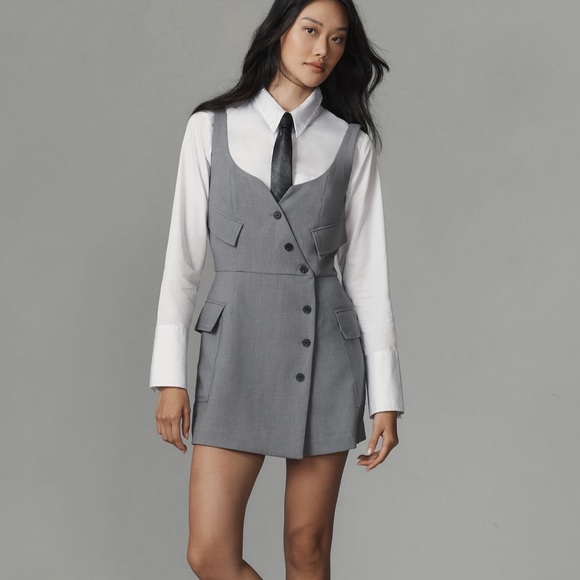 By Anthropologie Re-Worked Blazer Romper